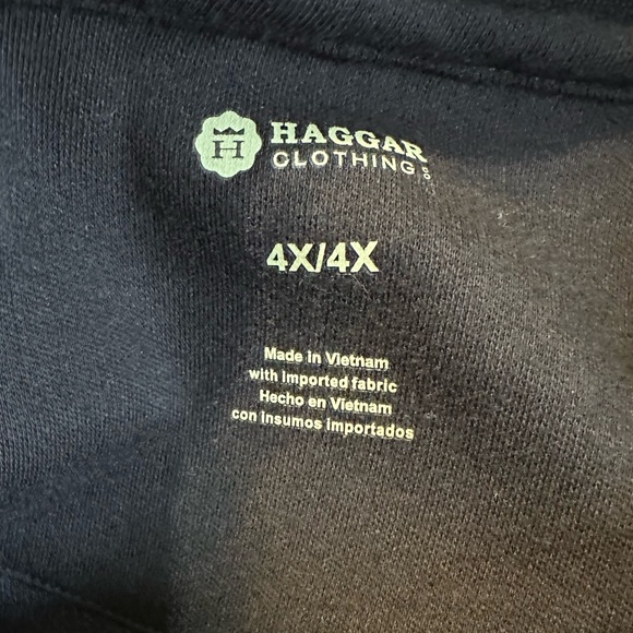 Haggar Clothing Long Sleeve 2 in 1 With Built-In Tee Green (4X/4X) Pre-Owned - Picture 5 of 6